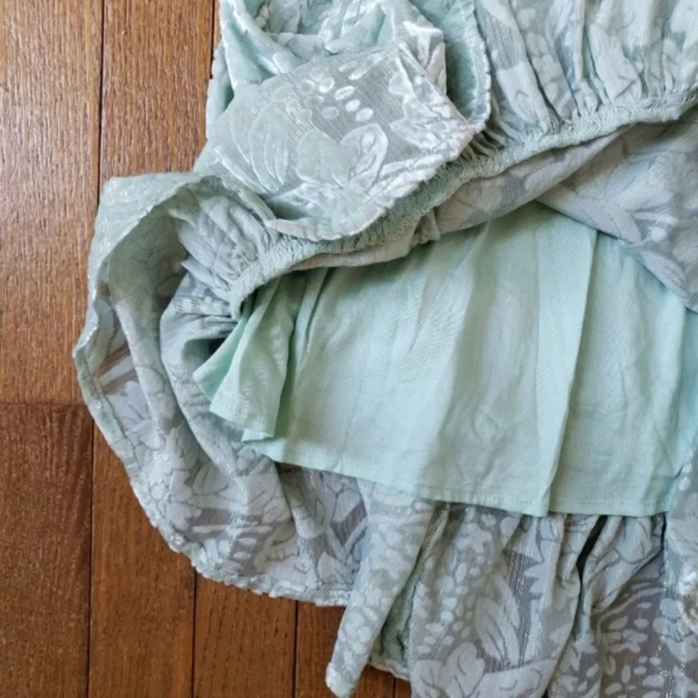 Velvet burnout feminine dress - Picture 8 of 11